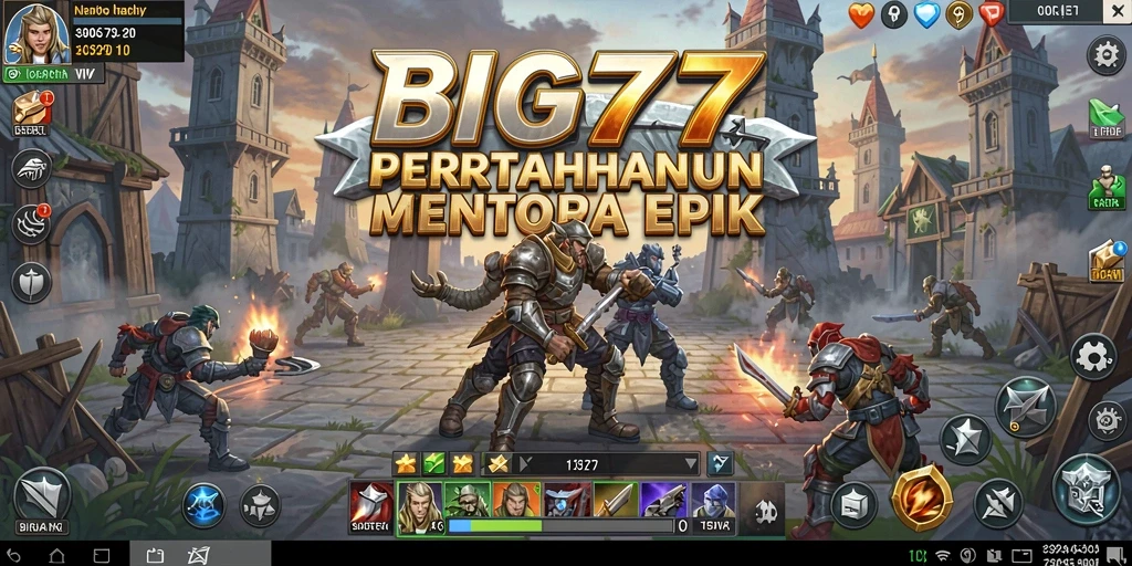 Screenshot BIG77 menampilkan aksi seru dalam Tower Defense.