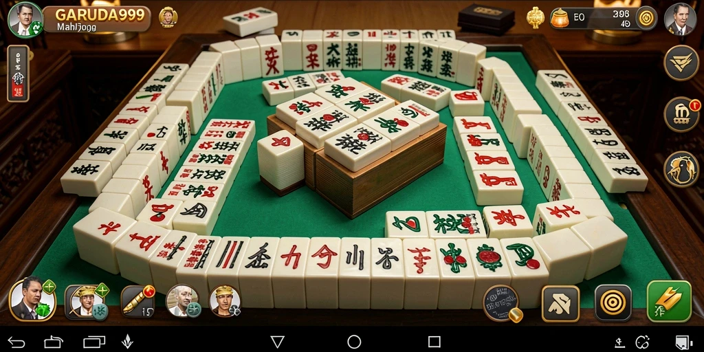 Screenshot GARUDA999 menampilkan gameplay Mahjong yang mendebarkan dan seru.