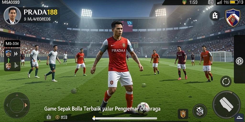 Gameplay PRADA188 yang mendebarkan dalam aksi sepak bola.